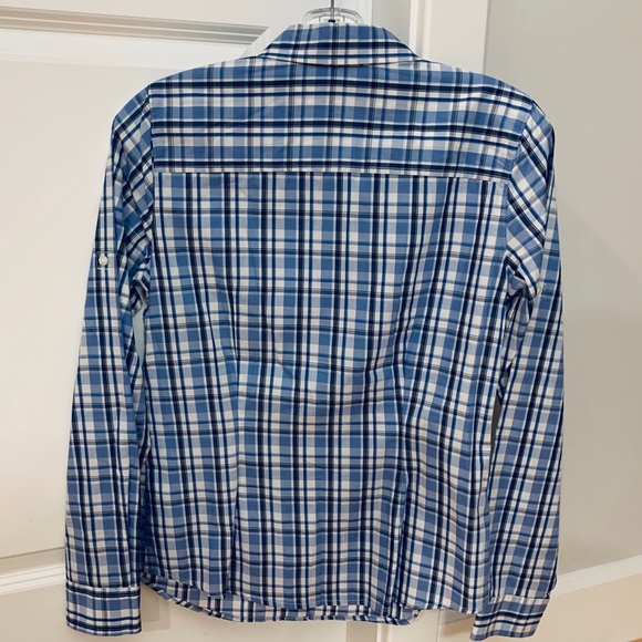 NEW Izod Golf Women S Plaid Button Roll Tab Shirt - Picture 4 of 8